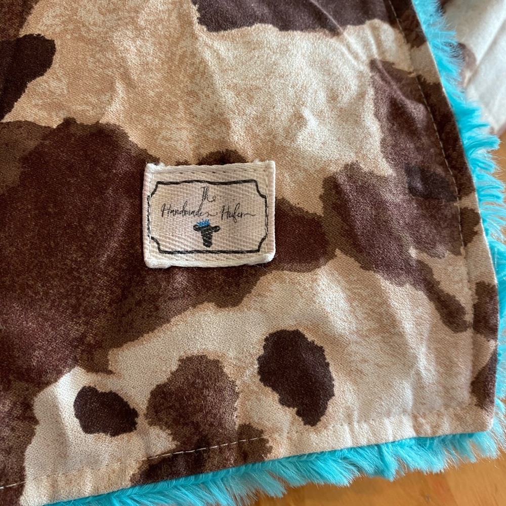 The Handmade Heifer Minky Throw Blanket Cow!